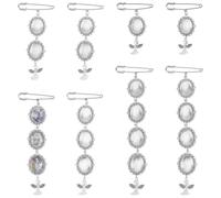 SUPERFINDINGS 8Pcs Wedding Bouquet Photo Charms 4 Style Wedding Boutonniere Angel Photo Charm Pin Brooch DIY Bouquet Picture Charm Pin Brooch for Weddings Anniversaries Birthdays,Antique Bronze