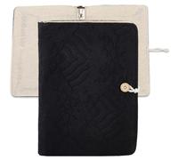 SUPERFINDINGS A5 Binder with 6 Rings Black Cloth Binder Cover Refillable Notebook Planner Cover for Address Pages A5 Planner Inserts