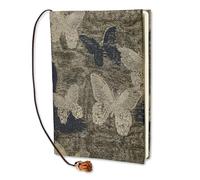 SUPERFINDINGS A5 Book Cover Gold Butterfly Cloth Paperback Book Cover Fabric Books Sleeve Protector A5 Notebook Planner Journal Covers for Hardcover Novel Textbook Reader Lovers Gift Accessories