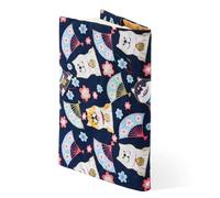 SUPERFINDINGS A5 Book Covers Blue Akita Dog Washable Book Covers Fabric Books Sleeve Soft Cloth Books Protector Sleeve Paperback Protector for Hardcover Novels Reader