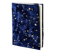 SUPERFINDINGS A5 Paperback Book Cover Starry Sky Book Protector Marine Blue Book Cover Protector Rectangle Book Sleeve with Star Pattern for Notebook Record Book Protective