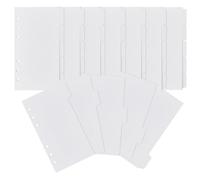 SUPERFINDINGS A6 Binder Dividers for 6 Ring Binder 40 Sheets Notebook Index Divider Sheets 8 Sets Blank Write On Page Dividers with 5 Tabs for Notebook 10.2cm