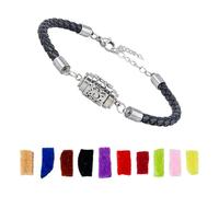 SUPERFINDINGS Adjustable Scent Bracelet Stainless Steel Aroma Therapy Wristband 7.36 Inch/18.7cm Long with 10 Mixed Color Refill Pads, Perfume Diffuser Gift for Women Men, Steel Color