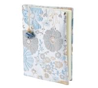 SUPERFINDINGS Blue Flower Book Cover A5 Paperback Book Protector Fabric Book Sleeve Cover Hand Book Cover Protector with Flower Pattern for Notebook Record Book Protective