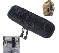 SUPERFINDINGS Heavy Duty Molle Pouch Tactical Oxford Large Folding Knife Case 25.2x8.5x3cm Molle Tool Pouch Tactical Flashlight Holder Belt Accessory Pouch Outdoor Gear Organizer, Black