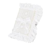 SUPERFINDINGS Lace Book Cover A5 Handcrafted Fabric Bible Protector Soft Cloth Book Protector with Lace Trim Washable Floral Notebook Cover with 3D Bow Beige for Bible Planner Book Lovers