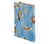 SUPERFINDINGS Sleeve Waterproof A5 Paperback Book Cover Hand Cloth Diary Fabric Book Cover with Flower Pattern for Textbook Notebook Record Protective 31×22.5cm Sky Blue
