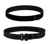 SUPERFINDINGS Tactical Battle Duty Belt Quick Release 1.75" Molle Rigger War Combat Belt Adjustable 1.3~1.35m Law Enforcement Battle Belts Black Nylon Waistbands with Alloy Buckles for Outdoor
