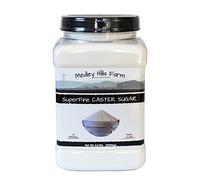 Superfine Caster Sugar By Medley Hills Farm in Reusable Container 2.5 lbs. - superfine sugar for baking of homemade treats, icing sugar, cakes - Product of USA
