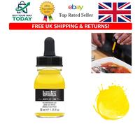 Superfine Pigmented 30ml Acrylic Ink - Medium Yellow Azo for Airbrush Artists
