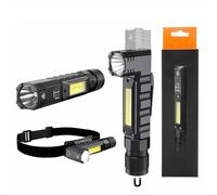 SuperFire Magnetic 90° Rotating Flashlight - Rechargeable Mini Torch, 5 Modes IPX4 Splash-Proof, Clip-on Camping Light for Hiking, Night Running, Dog Walking & Emergency Work