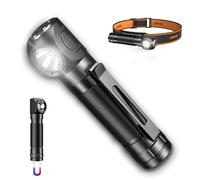 SuperFire Rechargeable Headlamp 1000 Lumens - Waterproof Hands-Free Light with 5 Modes & Magnetic Base | Gift for Men, Dads, Outdoorsmen | Camping, Hunting, Work, Emergency (TH04-S)