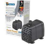 Superfish Pond-Power 200 Pump Compact Submersible Adjustable Circulation Eco-Friendly Water Ornament Filter Pump with Long Cable