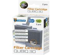 Superfish QubiQ 30L Filter Media Cartridges - 2-Pack with Foam, Crystal Clear Media, Carbon & Zeolite for Qubiq 30 & 30 Pro
