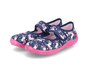 Superfit Girls Bonny Slipper, Blue Multi Colored 8060, 6 UK