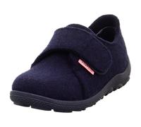 Superfit Happy Plain Navy Kids Boys Slippers 1006296-8010 in a Plain Wool in Size 29