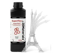 Superflex 3D Printer Resin, Softness 80A Simulating Flexible Rubber, Made in Korea by 3DMaterials (1000g, Clear)