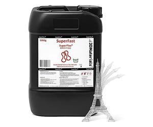 Superflex 3D Printer Resin, Softness 80A Simulating Flexible Rubber, Made in Korea by 3DMaterials (5000g, Clear)