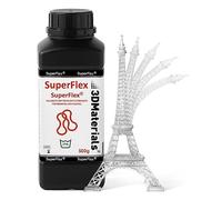 SuperFlex 3D Printer Resin, Softness 80A Simulating Flexible Rubber, Made in Korea by 3DMaterials (500g, Clear)