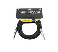 SuperFlex Gold | Premium Instrument Cable | 15-ft length with Right-Angle Gold Connectors | SFI-15SS