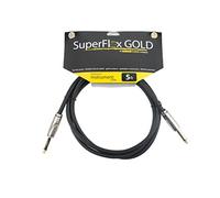 SuperFlex Gold | Premium Instrument Cable | 5-ft length with Straight Gold Connectors | SFI-5SS