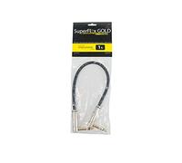SuperFlex Gold | Premium Instrument Patch Cable | 1-ft length with Right-Angle Gold Connectors | SFI-1RR