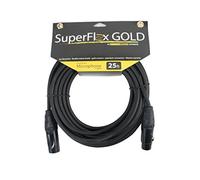 SuperFlex Gold | Premium Microphone Cable | 25-ft length XLRM-XLRF Metal Connectors | SFM-25
