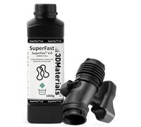 SuperFlex UL94 V-0, 3D Printer Resin, Flame-Retardant Parts Simulating Flexible Rubber 80A, Made in Korea by 3DMaterials (1000g, Black)