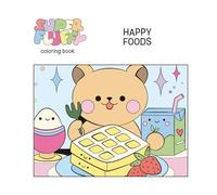 SuperFluffy: Happy Food - Cute and Fun Food Coloring Book for Kids, Teens and Adults | Kawaii-Style Smiling Snacks and Meals: Over 40 Adorable Kawaii ... Book for Creativity, Relaxation and Fun