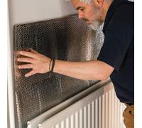 SuperFOIL Radpack Radiator Insulation Reflective Foil - 0.6m x 5m - Enhances Radiator Efficiency - Easy to Install, Adhesive Pads Included