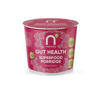 Naturya Gut Health Superfood Porridge, Mixed Berry, 12 x 55g, High in Fibre, Calcium and Protein