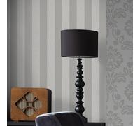 Superfresco Ariadne White & Silver Stripe Glitter Vinyl Wallpaper 20-716