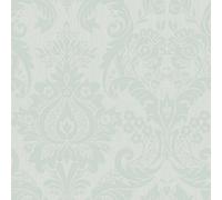 Super fresco Colours Herme Damask Duck Egg Blue Wallpaper | Paste The Paper Application | Blue Damask | Eco-Friendly