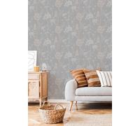 Superfresco Cow Parsley Floral Grey / Rose Gold Wallpaper Rose Gold One Size