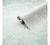 Superfresco Duck Egg Geometric Smooth Wallpaper
