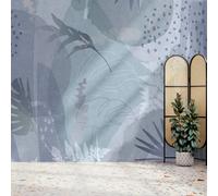 Superfresco Easy Abstract Leaf Indigo Print To Order Fixed Size Mural in Purple Superfresco Easy Purple