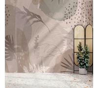 Superfresco Easy Abstract Leaf Neutral Print To Order Fixed Size Mural in Beige Superfresco Easy Beige