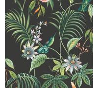 Superfresco Easy Adilah Black Leaves Smooth Wallpaper