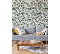 Superfresco Easy Adilah Tropical Floral Wallpaper In Green Green One Size