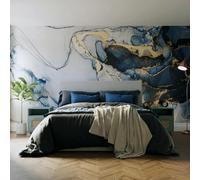 Superfresco Easy Agate Marble Navy Print To Order 3m x 2.8m Mural | Wallpaper Roll