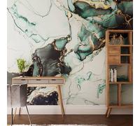 Superfresco Easy Agate Marble Teal & Gold Print To Order Fixed Size Mural in Blue Superfresco Easy Blue