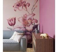 Superfresco Easy Antique Floral Soft Blush Print To Order 3M X 2.8M Mural In Pink