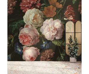 Superfresco Easy Archive Floral Black Print To Order 3m x 2.8m Mural | Wallpaper Roll
