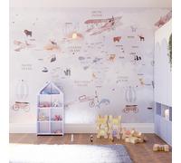 Superfresco Easy Around the World Lilac Print To Order Fixed Size Mural | Wallpaper Roll