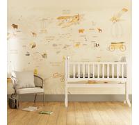 Superfresco Easy Around the World Neutral Print To Order Fixed Size Mural in Beige Superfresco Easy Beige