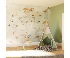 Superfresco Easy Around the World Sage Print To Order Fixed Size Mural | Wallpaper Roll