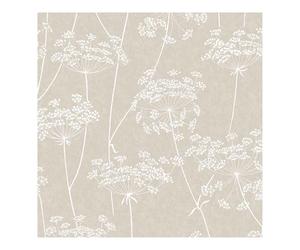 Superfresco Easy Aura Taupe Wallpaper | Paste the Wall | Cream Floral | Eco-Friendly