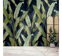 Superfresco Easy Banana Leaf Navy Print To Order 3m x 2.8m Mural | Wallpaper Roll