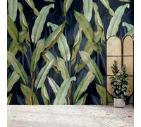 Superfresco Easy Banana Leaf Navy Print To Order Fixed Size Mural | Wallpaper Roll