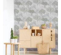 Superfresco Easy Birch Forest Sage Wallpaper | Paste The Wall | Grey Floral | Eco-Friendly